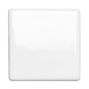 SureFire Fireclay Kitchen Sink 3.75 in. x 3.75 Color Sample Tile in Crisp White