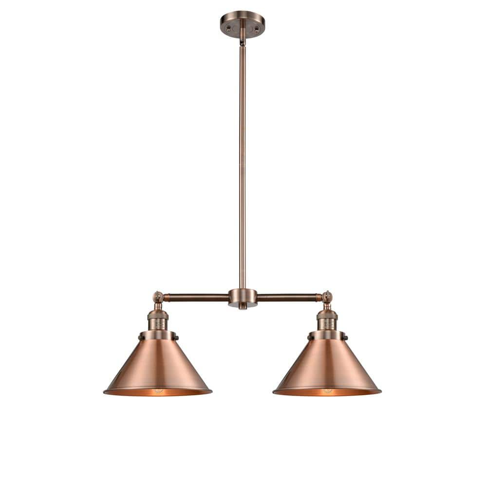 Innovations Briarcliff 2 Light Antique Copper Island Pendant Light With   Antique Copper Innovations Pendant Lights 209 Ac M10 Ac 64 1000 