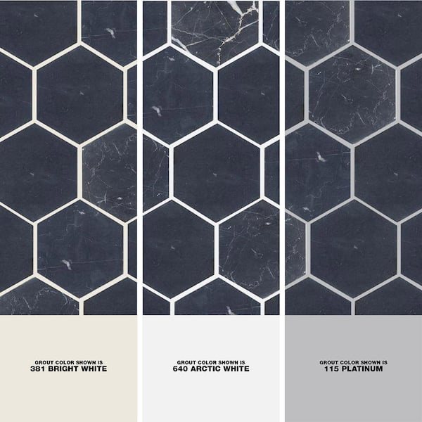 Jeffrey Court Dream Hex White 10.875 in. x 9.5 in. x 8 mm Honed Natural Stone Mosaic Floor and Wall Tile