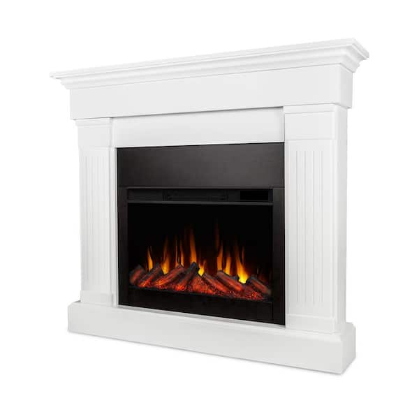 Real Flame Crawford 47-inch Slim-Line Electric Fireplace in White