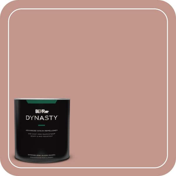 BEHR DYNASTY 1 qt. #MQ1-18 Pressed Blossoms One-Coat Hide Semi-Gloss Enamel Interior Stain-Blocking Paint and Primer