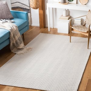 Marbella Gray/Ivory 4 ft. x 6 ft. Houndstooth Area Rug