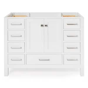 Cambridge 42 in. W x 21.5 in. D x 34.5 in. H Freestanding Bath Vanity Cabinet Only in White