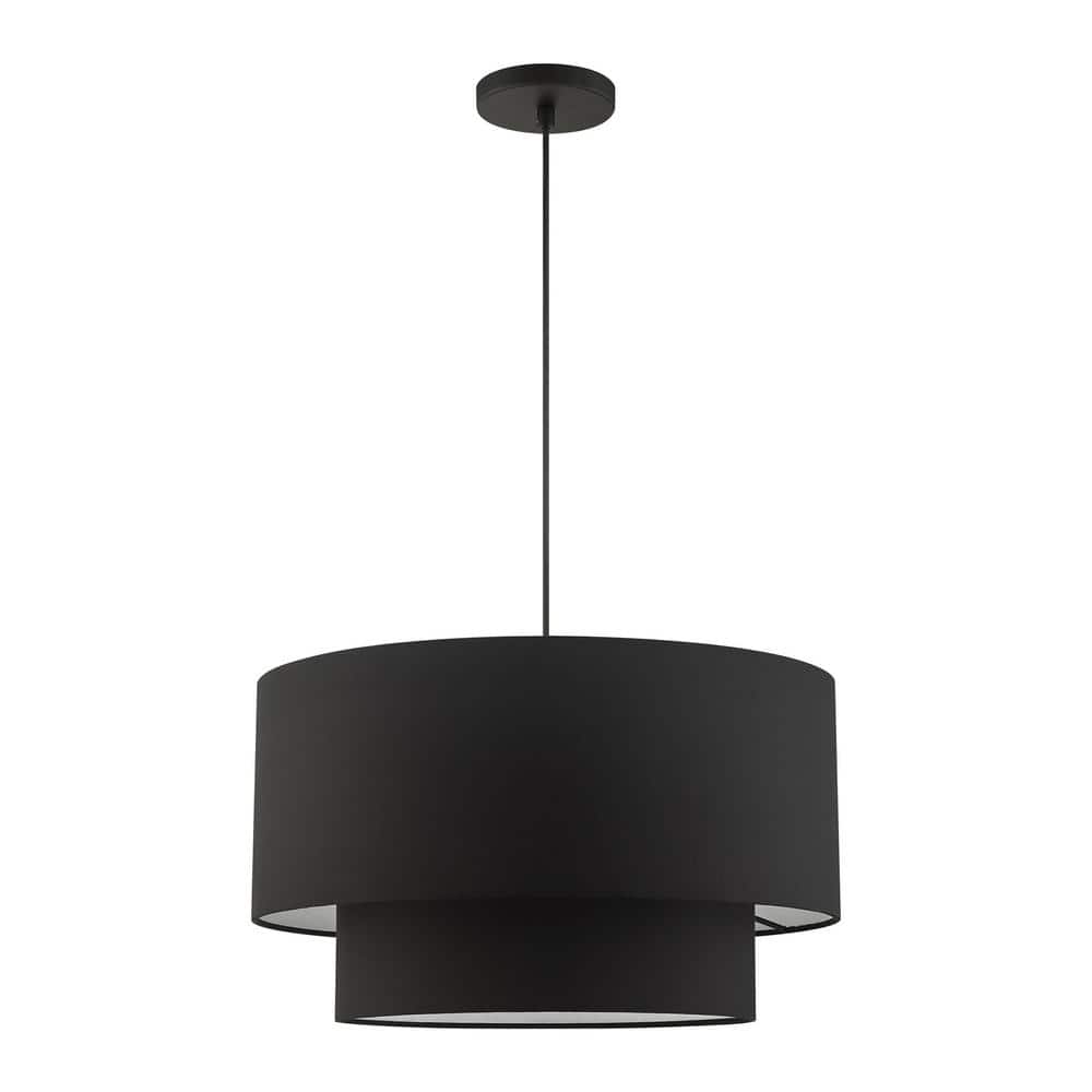 Bainbridge 20" Black LED Indoor/Outdoor Drum Chandelier