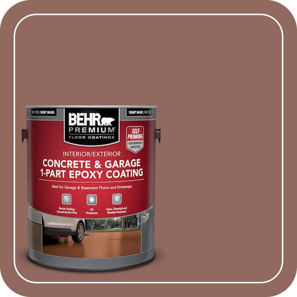 1 gal. #PFC-09 Giant Sequoia Self-Priming 1-Part Epoxy Satin Interior/Exterior Concrete and Garage Floor Paint