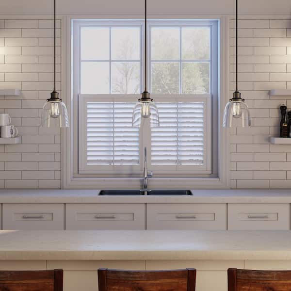 Monteaux Lighting 1-Light Oil Rubbed Bronze Mini Pendant Light Fixture with Clear Glass Shade