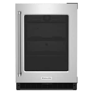 5.2 cu. ft. Mini Fridge in Black Cabinet with Stainless Door without Freezer