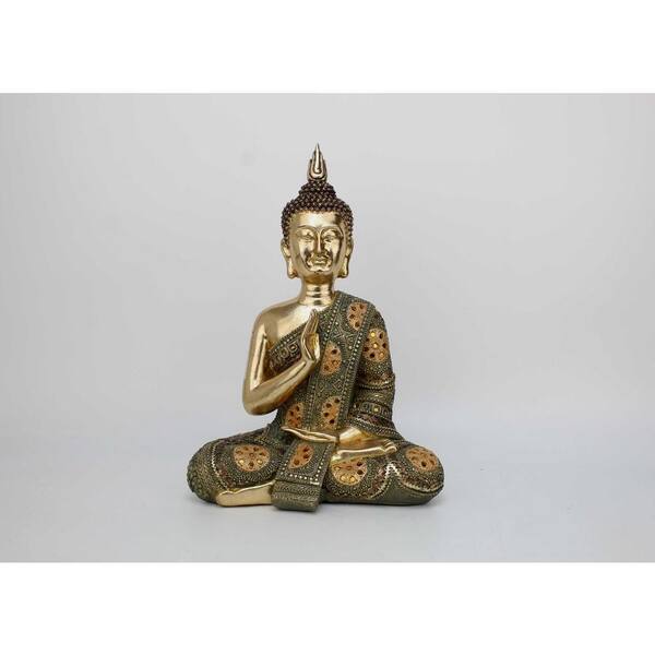 Zaer Ltd. International 16 in. Tall in Gold Finish Polyresin