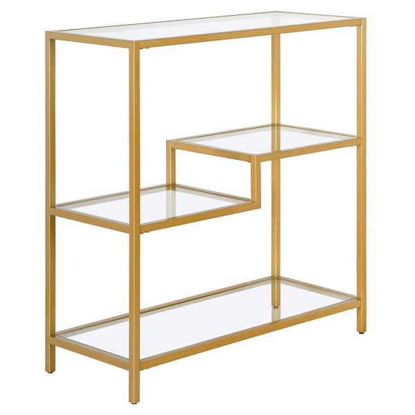 Meyer&Cross Johann 36 in. Gold 2-Shelf Standard Bookcase