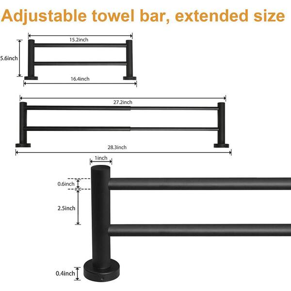 Standard towel bar discount size