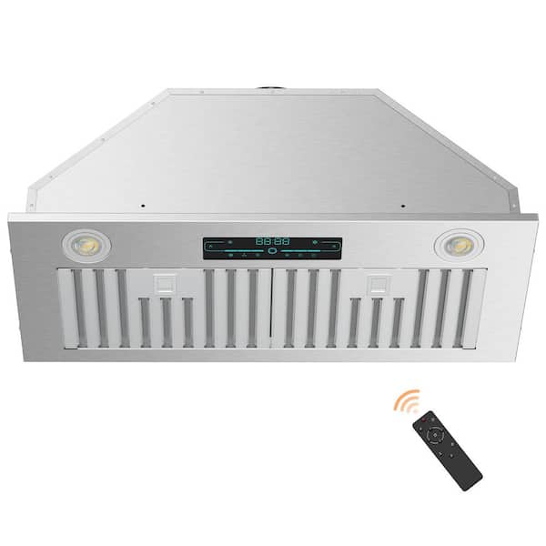 30 in. 900 CFM Convertible Ductless Insert Range Hood In Stainless Steel with Touch Panel Control