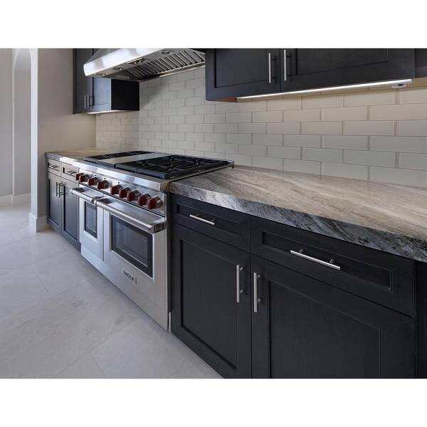 Glass wall tiles backsplash