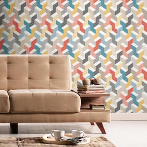 3D Steps Peel and Stick Wallpaper (Covers 28.18 sq. ft.)