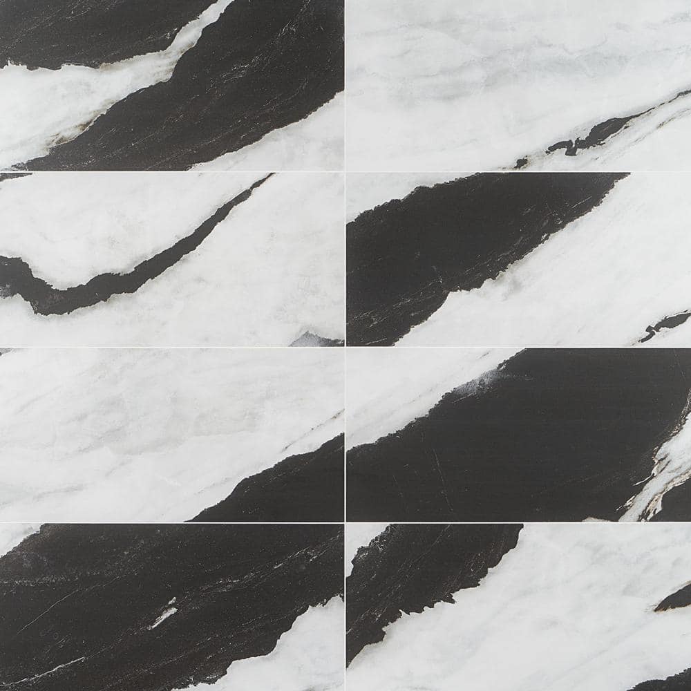 Saroshi Panda White Matte Porcelain Marble Look Floor and Wall Tile