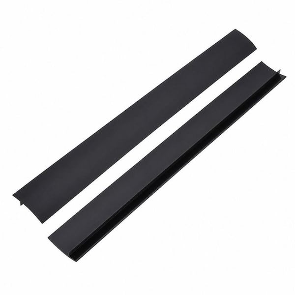 2-Pack 21 in. Black Flexible Silicone Stove Gap Cover, Kitchen Counter Gap Filler Between Stove and Countertop