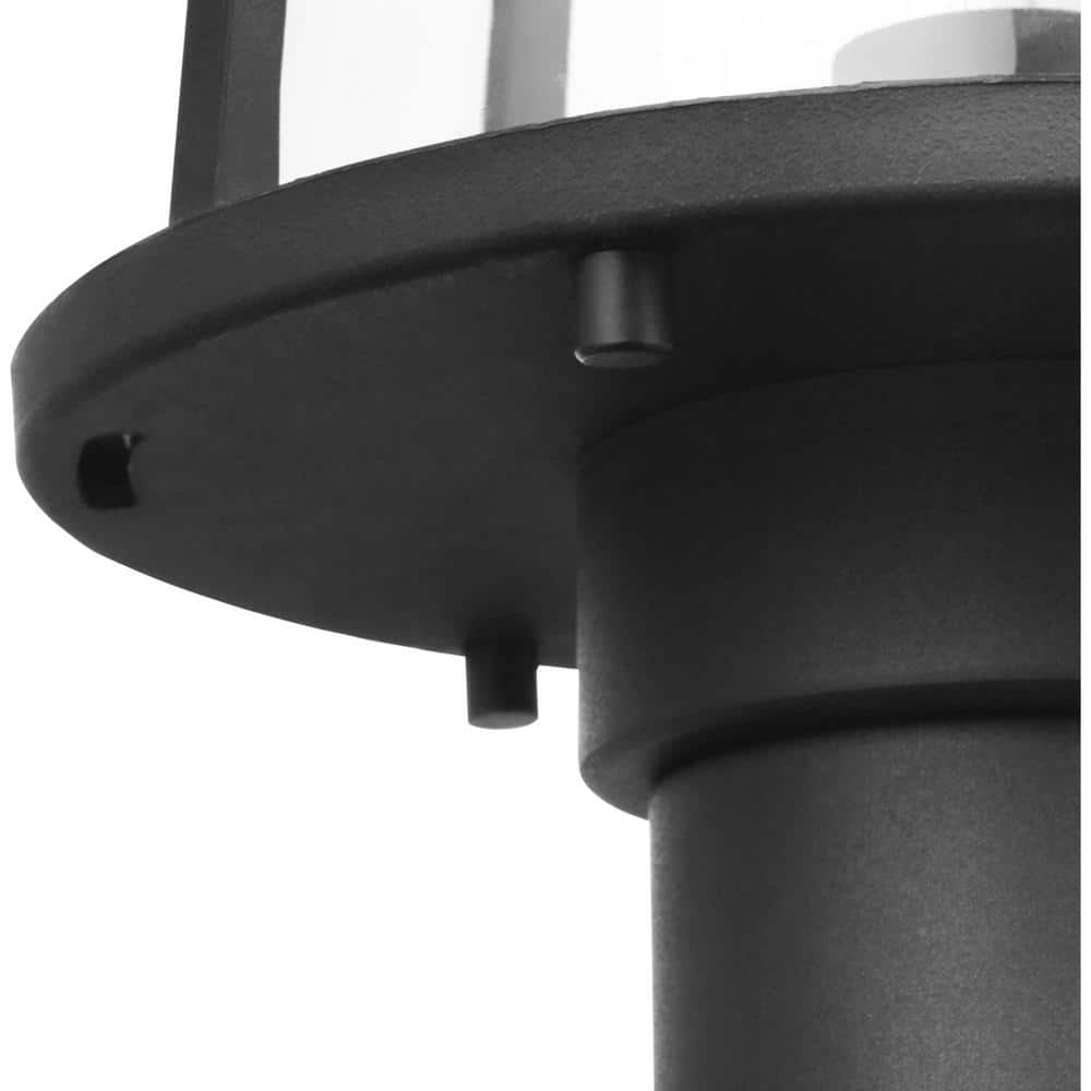 Benton Harbor Black Composite Polymer Outdoor Post Lantern