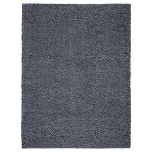 Plush Collection Non-Slip Rubberback Solid Soft Gray 5 ft. x 7 ft. Indoor Area Rug