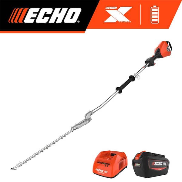 56V 21 in. X Series Double-Sided Reciprocating Pole Hedge Trimmer with 51 in. Shaft and 5. 0Ah Battery and Rapid Charger