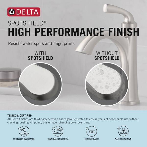 Delta Esato 15897LF-BL Matte Black Bathroom Faucet sale