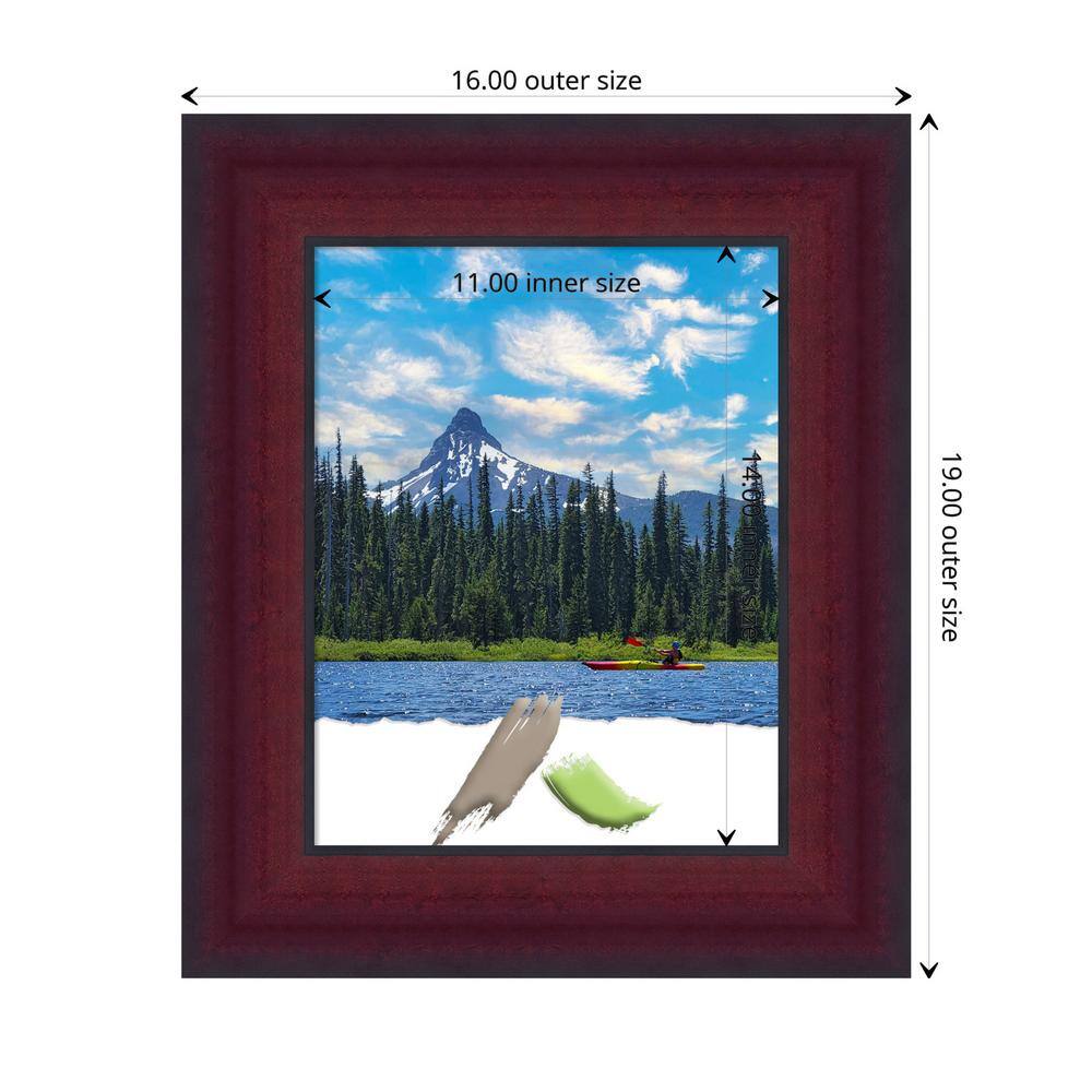 Classic Black and Cherry Wood 11x14 Wall Picture Frame