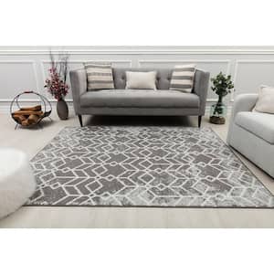 Knox Moonless Night Gray 2 ft. X 4 ft. Area Rug