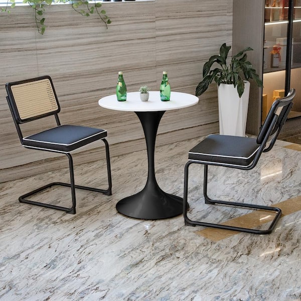 Set of 2 Modern Metal Outdoor Dining Chair Lounge Chair with