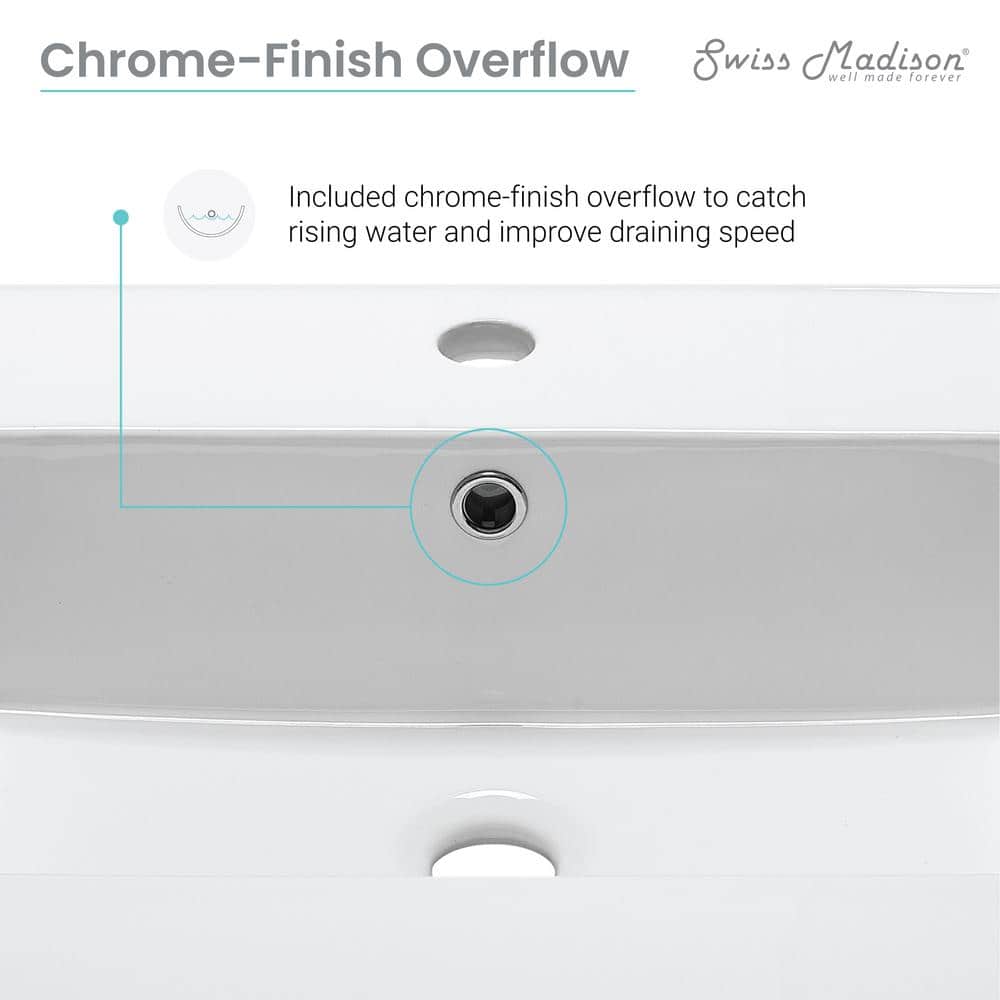 Cannes 24" Glossy White Modern Freestanding Single Sink Vanity