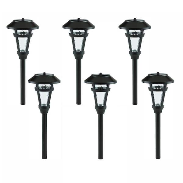 Hampton Bay Solar Roman Bronze Outdoor Integrated LED Landscape Path Lights with Water Glass Lens (6-Pack)