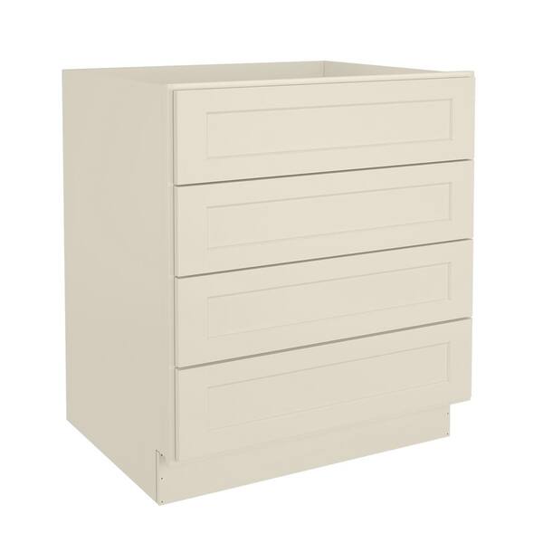 Homeibro 30 In W X 24 In D X 345 In H In Antique White Plywood Ready To Assemble Drawer Base 2190