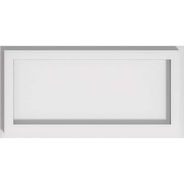 Ekena Millwork 1 in. P X 12 in. W X 6 in. H Rectangle Architectural Grade PVC Contemporary Ceiling Medallion