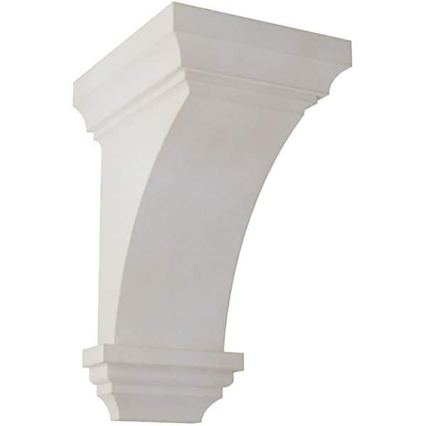 Ekena Millwork 6 in. x 12 in. x 6-3/4 in. Chalk Dust White Large Jefferson Wood Vintage Decor Corbel