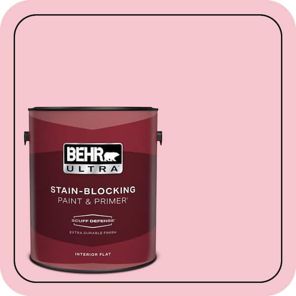 BEHR ULTRA 1 gal. #120B-4 Old Fashioned Pink Extra Durable Flat Interior Paint & Primer