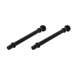 ATLAS 7.9 in. Black Steel Shelf Bracket (2-Pack)