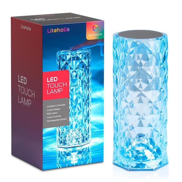 8.5 in. Crystal Indoor Touch Table Light Rose LH-ML001-999 - The
