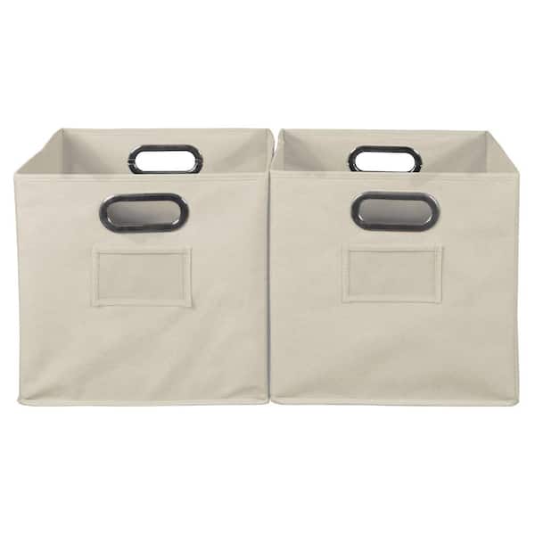 Niche Cubo 12-in W x 12-in H x 12-in D Natural Fabric Collapsible Stackable  Bin in the Storage Bins & Baskets department at