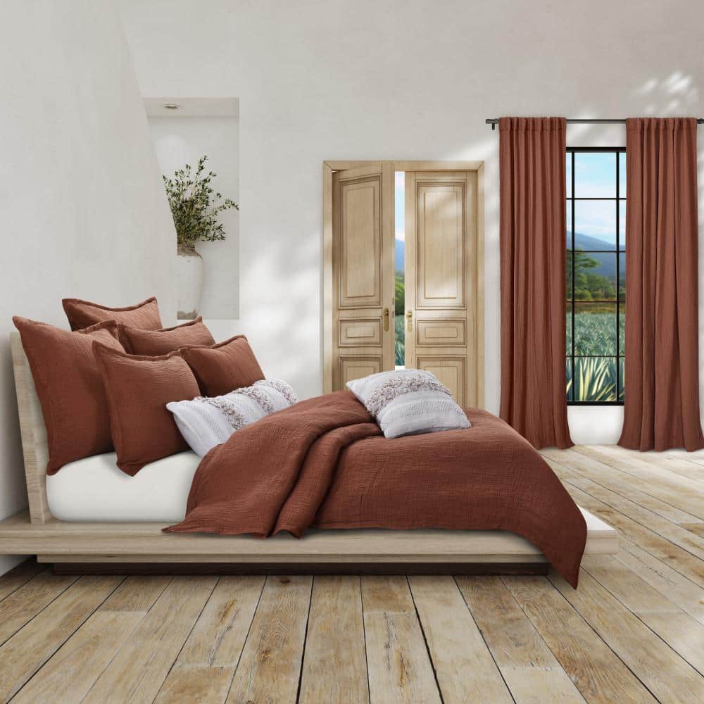 Sea cove Cinnamon Cotton King/Cal King Duvet Cover