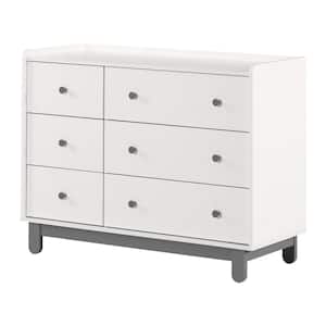 Bebble Dresser Soft Gray and White