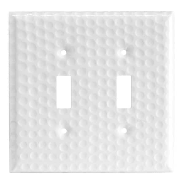 Monarch Abode White 2-Gang Toggle Wall Plate (1-Pack)