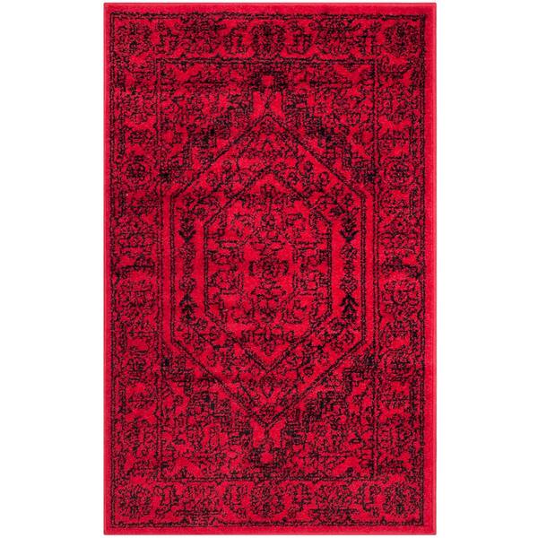 SAFAVIEH Adirondack Red/Black 3 ft. x 4 ft. Border Medallion Area Rug
