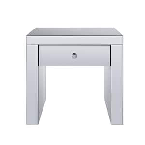 Noland Mirrored and Faux Diamonds End Table