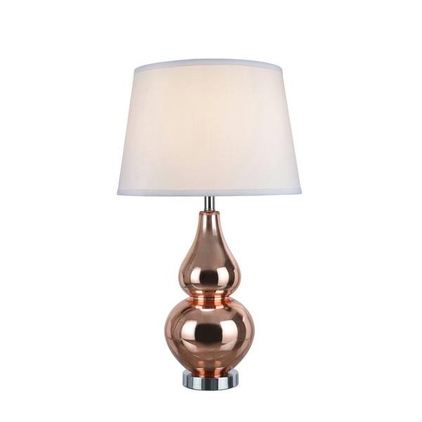 copper glass table lamp