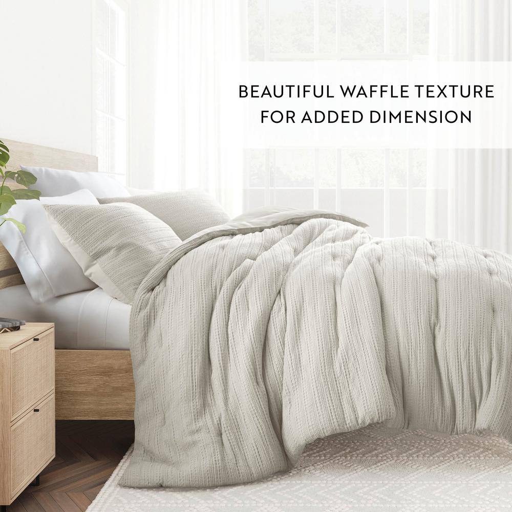 Twin Dune Organic Down Alternative Waffle Weave Comforter Set