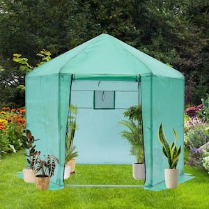 110.24 in. W x 110.24 in. D x 96.85 in. H Outdoor Walk-In Greenhouse