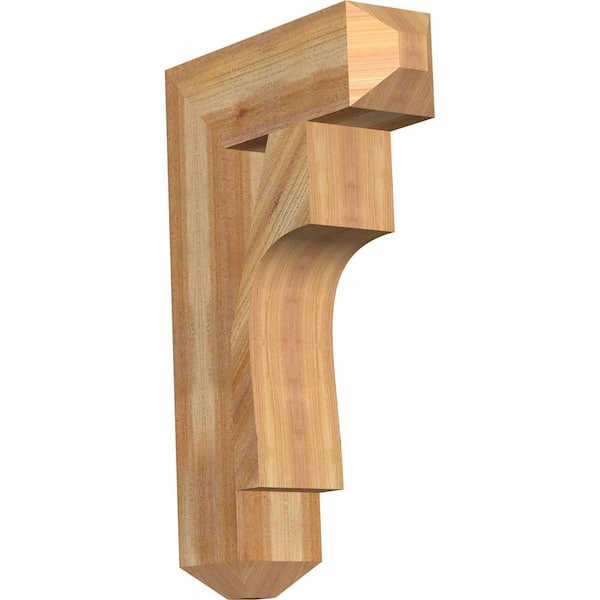 Ekena Millwork 6 in. x 32 in. x 20 in. Western Red Cedar Westlake Craftsman Rough Sawn Bracket