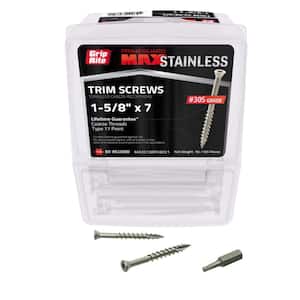 #7 x 1-5/8 in. 305 Stainless Steel Trim Head Screw (1 lb/Pack)
