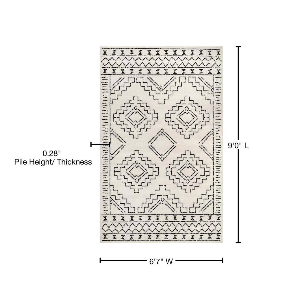 Gray Rectangular Stain-Resistant Synthetic Area Rug