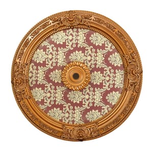 36 in. x 2.50 in. x 36 in. Brocade Round Polysterene Ceiling Medallion Moulding