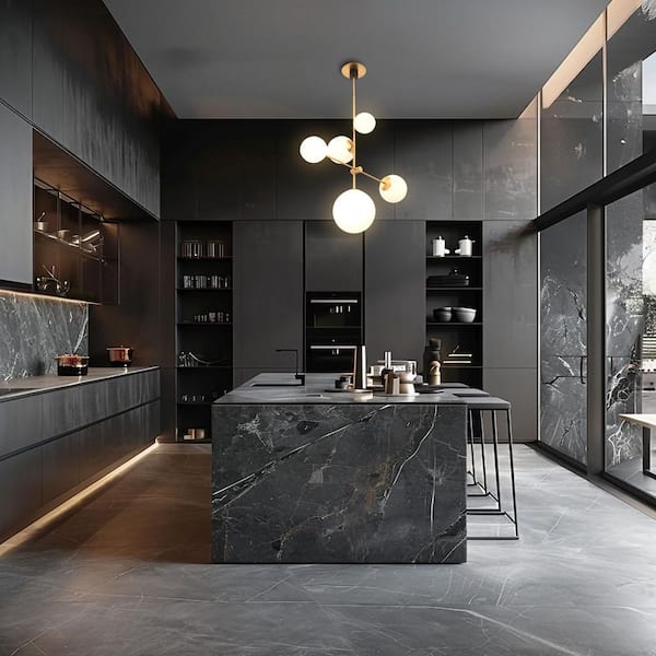 Spark 36.75 in. Gold 5-Light Sputnik Modern Linear Globe Chandelier