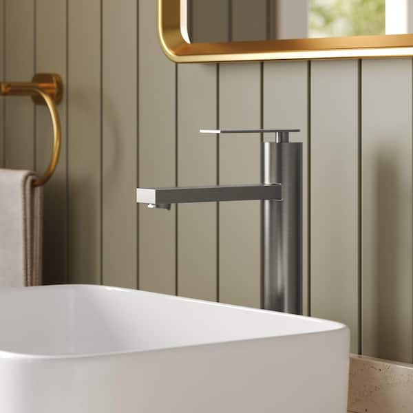 12 in. Single Handle Single Hole Bathroom Faucet with Pop-Up Drain and Spot Resistant 1.2 GPM in Brushed Nickel