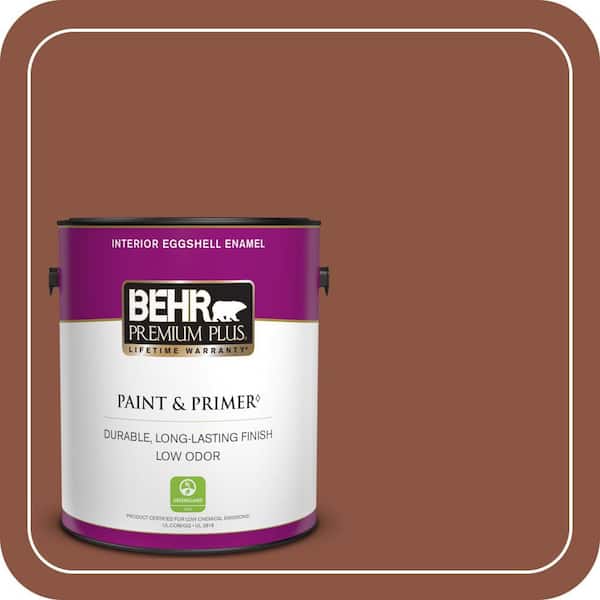 BEHR PREMIUM PLUS 1 gal. #S180-7 True Copper Eggshell Enamel Low Odor Interior Paint & Primer
